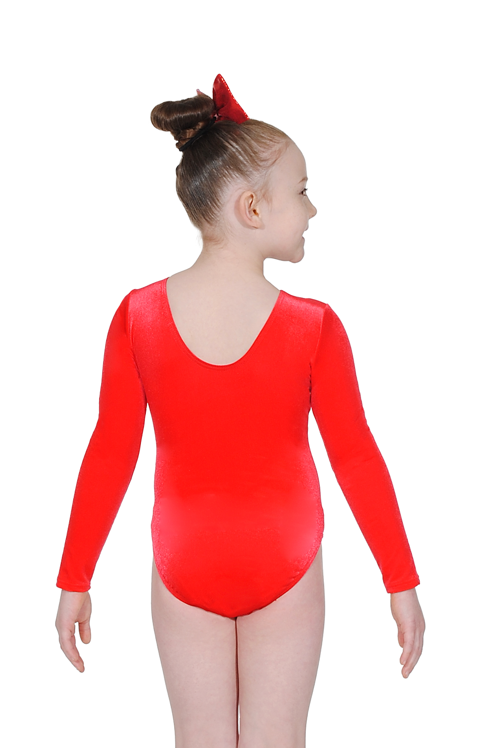 Langärmliger Gymnastikanzug mit Tiara-Kristallmotiv