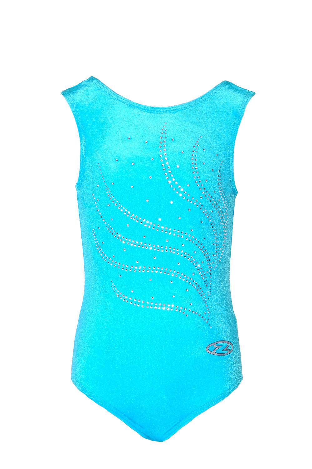 Tiara Crystal Motif Sleeveless Gymnastics Leotard