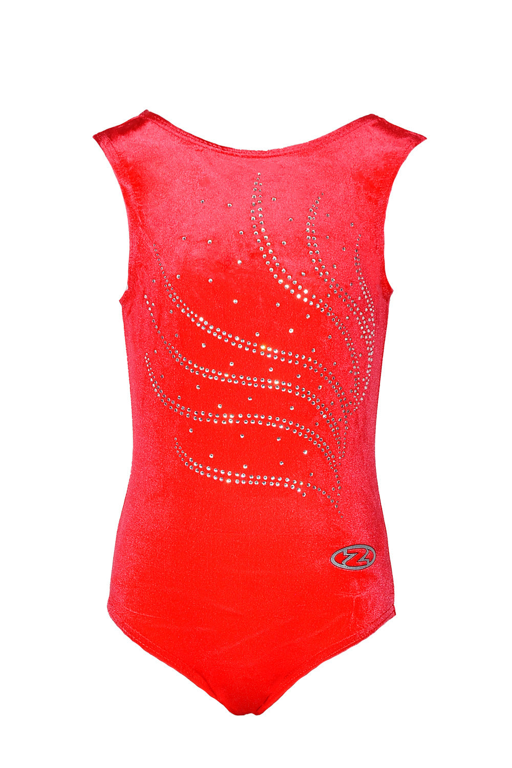 Tiara Crystal Motif Sleeveless Gymnastics Leotard