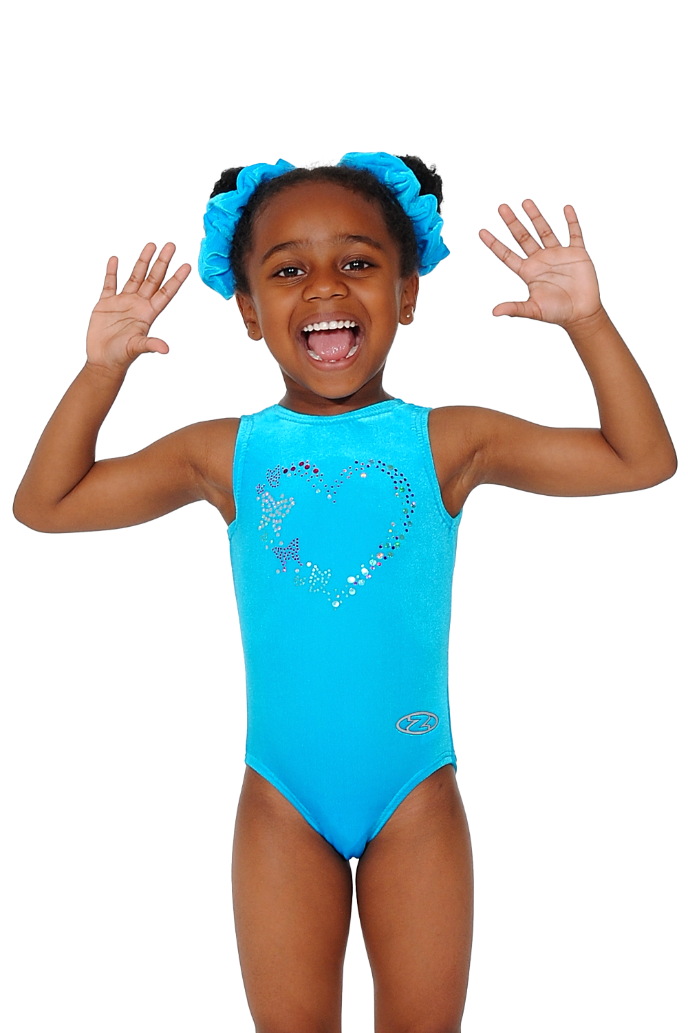 Lotty Sleeveless Smooth Velour Sequin Leotard (Kingfisher)