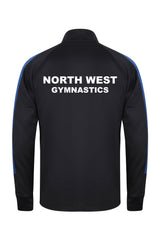 Zweifarbiges Trainingsoberteil mit Reißverschluss