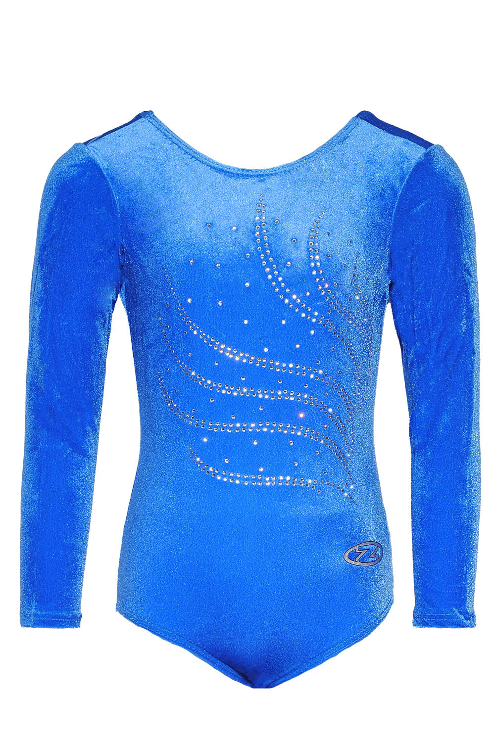 Langärmliger Gymnastikanzug mit Tiara-Kristallmotiv 