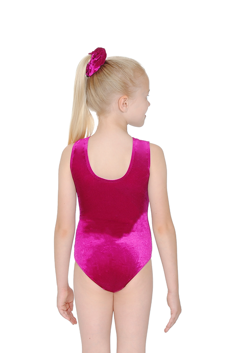 Ärmelloser Gymnastikanzug mit Tiara-Kristallmotiv 